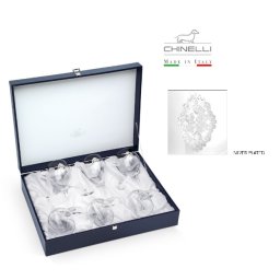 Set 6 Pahare Vin Arabesque Silver Plated by Chinelli - made in Italy