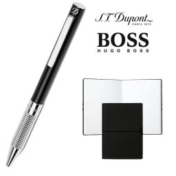 Set Pix S. T. Dupont Bille Black Diamond si Note Pad Black Hugo Boss