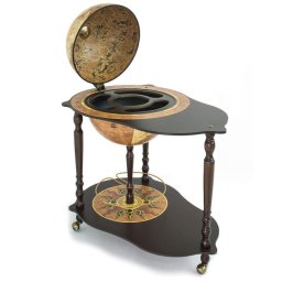 Michelangelo Trolley Table Bar Globe, by Zoffoli - made in Italy