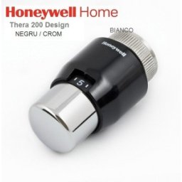 Cap termostatic Honeywell Home Thera-200 Design Negru-Crom