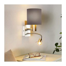 Eglo 96481 - Lampă LED flexibilă PASTERI 1xE27/40W+LED/3,8W gri