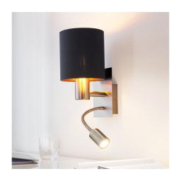 Eglo 96483 - Lampă LED flexibilă PASTERI 1xE27/40W+LED/3,8W negru