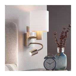 Eglo 96484 - Lampă LED flexibilă PASTERI 1xE27/40W+LED/3,8W albă