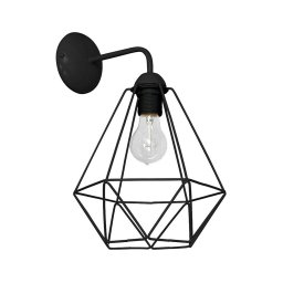 Aplica perete BASKET 1xE27/60W/230V negru