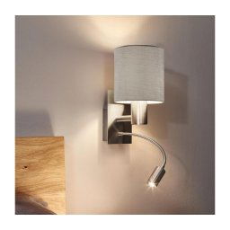 Eglo 96478 - Lampă LED flexibilă PASTERI 1xE27/40W+LED/3,8W taupe