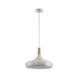 Eglo 96986 - Lustr SABINAR 1xE27/60W/230V, pr. 40 cm, argintiu