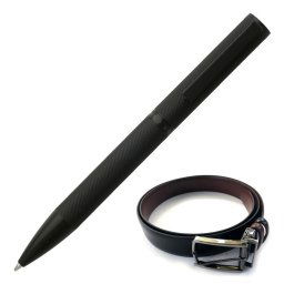 Set Black Office Desk Ballpoint Fineline Hugo Boss si Curea din Piele
