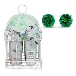 Cadou Cosmetice Beauty Flowers Cercei Studs Green