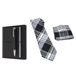 Business Gift Set Agenda cu Pix Hugo Boss si Cravata cu batista costum - personalizabil