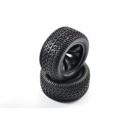 Roti truggy 4x4 fata/spate hex 12mm cu jante cu spite negre