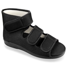 Sandale inalte, calapod lat, barbati, OrtoMed 516-T21 negru