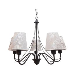 Lustra MALBO II 5xE27/15W/230V negru