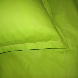 Lenjerie de pat din bumbac satinat verde, 2 persoane, cu broderie decorativa