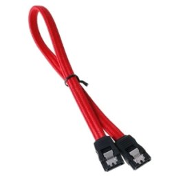 Cablu SATA 3 BitFenix Alchemy 30cm, red/black, BFA-MSC-SATA330RK-RP