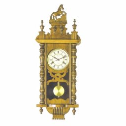 Ceas de Perete cu Pendul GALLO Horse Rustik – Design Vintage – Lemn – Mecanism Mecanic – 770 x 310 x 140 mm