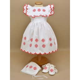 Rochie, caciulita si pantofiori - cod X0005