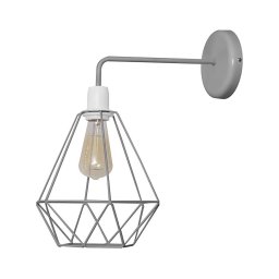 Aplica perete KARO 1xE27/15W/230V gri