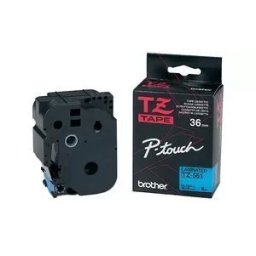 Bandă laminată mată metalic Brother TZM961, 8m/36mm negru/argintiu