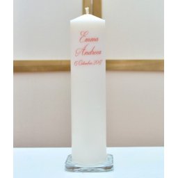 Lumanare de botez personalizata simpla