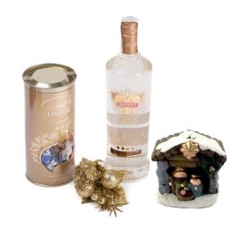 Smirnoff Vodka foite aur 23 kt Limited Collection + Decoratiune de Craciun din Ceramica