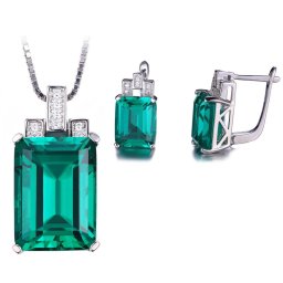 Set Smarald Cocktail Charm Cercei si Colier