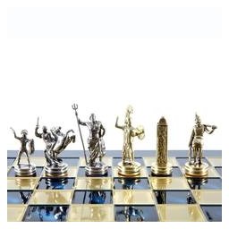 Set sah piese si tabla din metal - Mitologia Greaca (mediu)