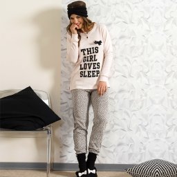 Pijamale Dama Snelly L'Originale Model 'This Girl Loves Sleep' Pink
