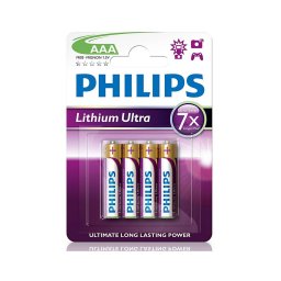Philips FR03LB4A/10 - 4 ks Baterie cu litiu AAA LITHIUM ULTRA 1,5V 800mAh