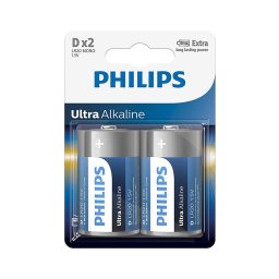 Philips LR20E2B/10 - 2 buc Baterie alcalina D ULTRA ALKALINE 1,5V 15000mAh