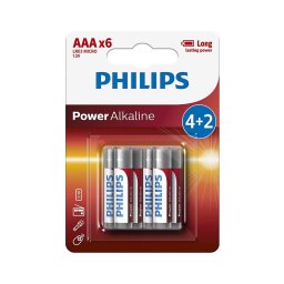 Philips LR03P6BP/10 - 6 buc Baterie alcalina AAA POWER ALKALINE 1,5V 1150mAh