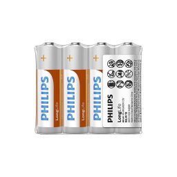Philips R6L4F/10 - 4 buc. baterii zinc clorură AA LONGLIFE 1,5V 900mAh