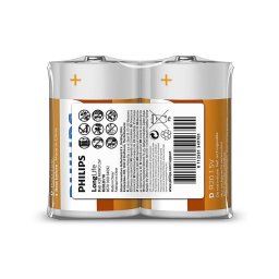 Philips R20L2F/10 - 2 buc Baterii zinc-clorură D LONGLIFE 1,5V 5000mAh