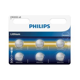 Philips CR2032P6/01B-6 baterii litiu CR2032 3V 240mAh, 6 buc.