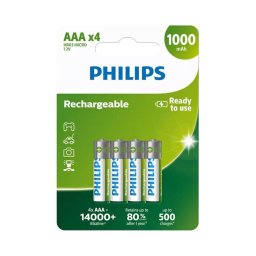 Philips R03B4RTU10/10 - 4 baterii reîncărcabile AAA NiMH 1,2V 1000 mAh