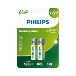 Philips R6B2A260/10 - 2 baterii reîncărcabile AA NiMH 1,2V 2600 mAh