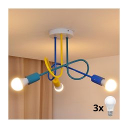 Lustr LED pentru copii OXFORD 3xE27/15W/230V montat pe tavan