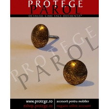 Piuneze ornamentale, 9.6 mm, finisaj OLD GOLD, 100 bucati