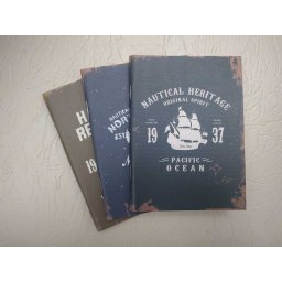 Notebook 24 file motive Navy Nautical - Heritage