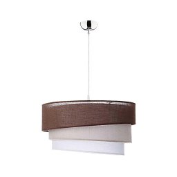 Lustră pe cablu Duolla TRIO 1xE27/40W/230V d. 45 cm maro/bej/alb
