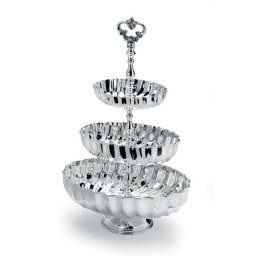 Platou oval 3 nivele placat cu argint by Chinelli, made in Italy
