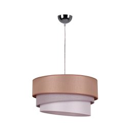 Lustră pe cablu Duolla TRIO 1xE27/40W/230V d. 45 cm maro/gri/argintiu
