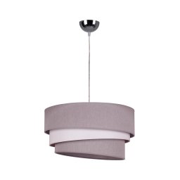Lustră pe cablu Duolla TRIO 1xE27/40W/230V d. 45 cm gri/alb