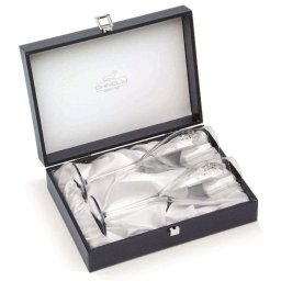 Arabesque Spumante Set 2 Glasses Champagne Silver Plated by Chinelli - made in Italy