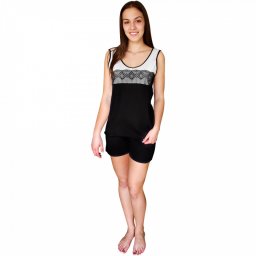 Pijamale Dama Bumbac 100%, Brand Charachter, 'Love Inspiration' Nero