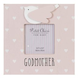 Rama foto roz din MDF pentru nasa