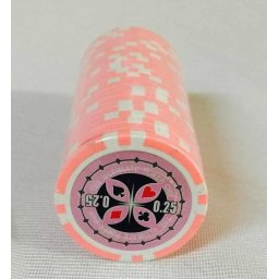 Set 25 jetoane poker ABS 11,5 gr model Ultimate, inscr. 0,25
