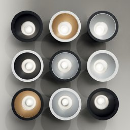 Spot Incastrat GAME FI1 ROUND NERO E BIANCO 192338