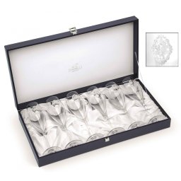 Arabesque Spumante Set 6 Glasses Champagne Silver Plated by Chinelli - made in Italy