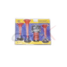 Claxon 12V 3 pipe cu compresor