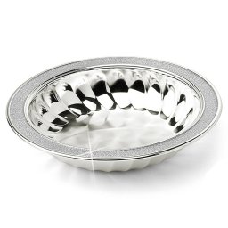 Bol Melody placat cu argint si margine glitter by Chinelli, made in Italy